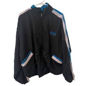 Vintage Perry Ellis America Windbreaker Nylon Zip Jacket Lined Retro Y2K Medium